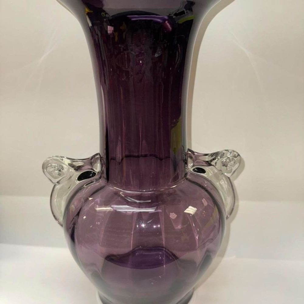 Murano Purple Glass Vase